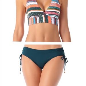 ❌SOLD❌ Multi Stripe Halter-Neck Top & Side Tie Bottom